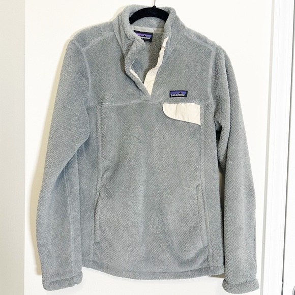 Patagonia Jackets & Blazers - Patagonia Re-Tool Snap-T Fleece Pullover Women’s medium gray EUC